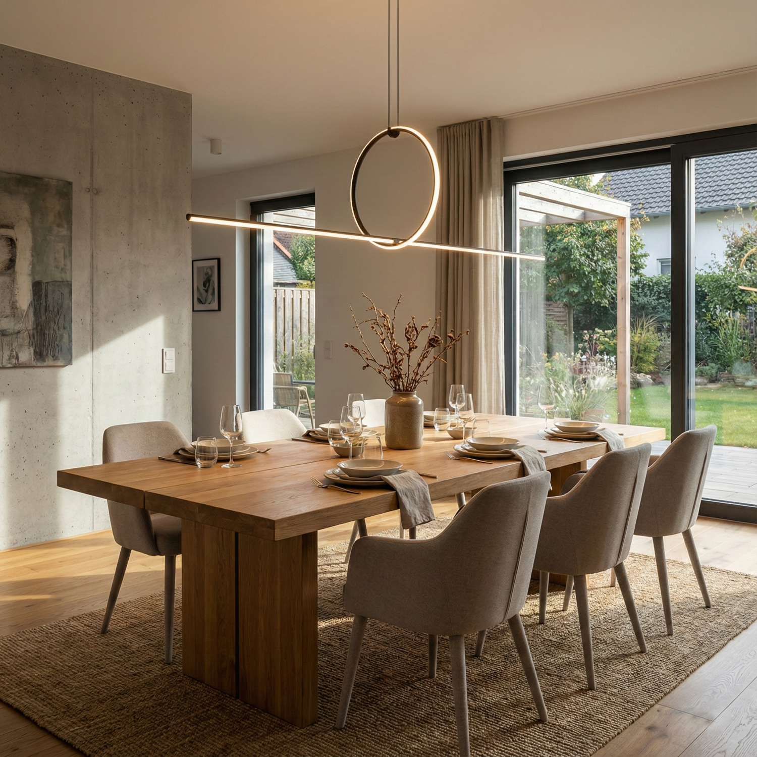 Снимка на Висящ LED полилей Balans 1| Минималистичен | 70W | 3000K | Черен