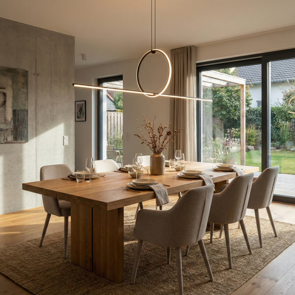 Снимка на Висящ LED полилей Balans 1| Минималистичен | 70W | 3000K | Черен