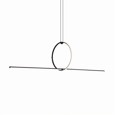 Висящ LED полилей Balans 1| Минималистичен | 38W | 3000K | Черен