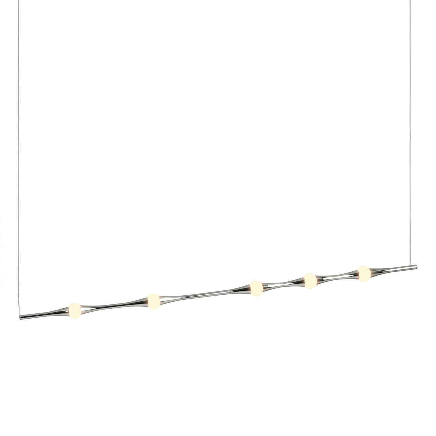 Снимка на Дизайнерски висящ LED полилей Bamboo Horizontal | 3000K | 6W