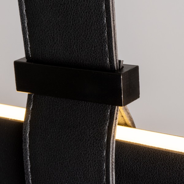 Снимка на Дизайнерска кожена висяща LED лампа Belt line | 3000K