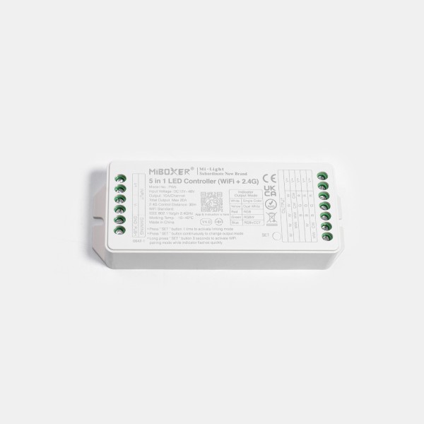 Детайлно изображение на Смарт LED контролер PW5 5 в 1, 12–48V Снимка на Смарт LED контролер PW5 5 в 1, 12–48V