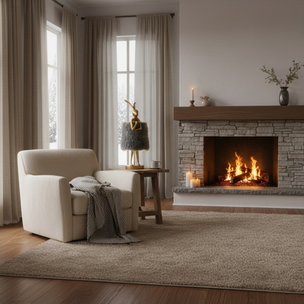 Снимка на Декоративна настолна лампа Bunny Fluffy | Зайче със сива рокля | 51cm