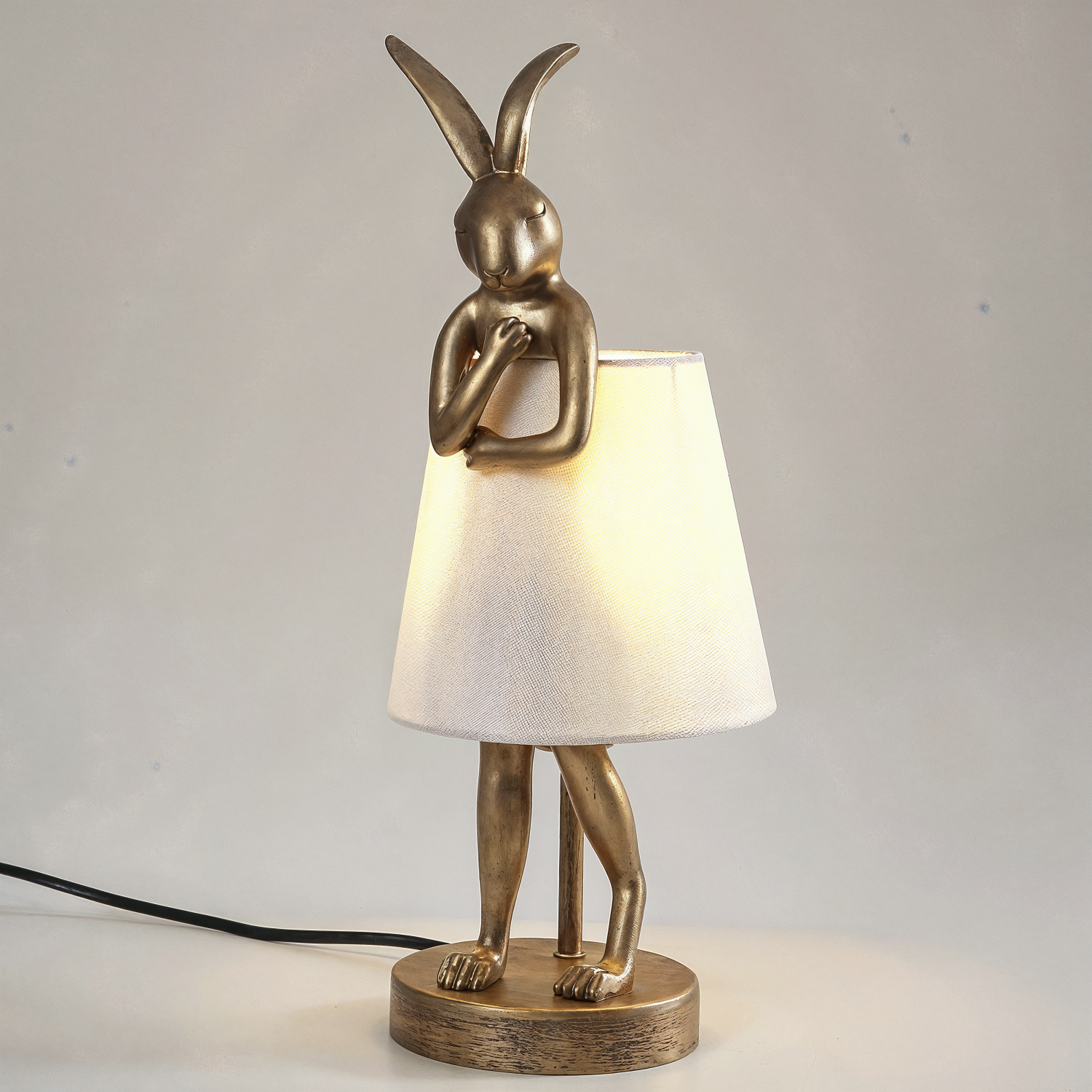 Детайлно изображение на Декоративна настолна лампа заек Bunny White | 51cm Снимка на Декоративна настолна лампа заек Bunny White | 51cm