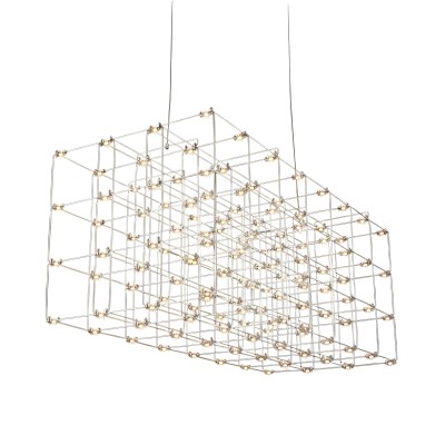 LED полилей Cosmos с 3D решетка | Хромирана стомана | 120W