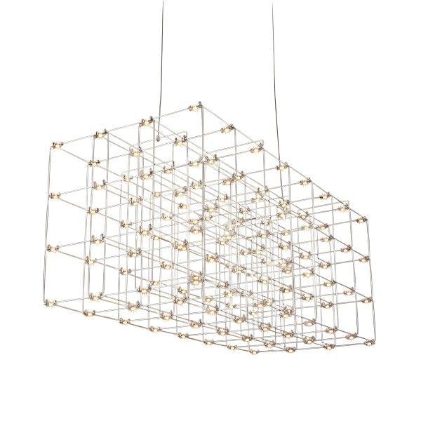 Детайлно изображение на LED полилей Cosmos с 3D решетка | Хромирана стомана | 120W Снимка на LED полилей Cosmos с 3D решетка | Хромирана стомана | 120W