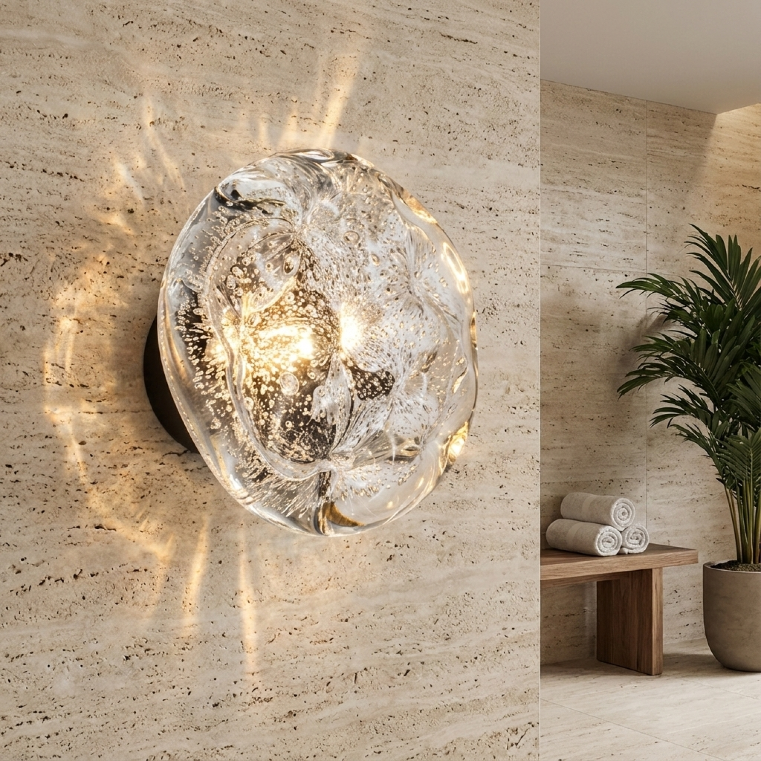 Снимка на Стенен аплик Crisp | Прозрачно стъкло | Ø16cm | G4