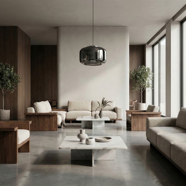 Детайлно изображение на Висящ LED пендел Crystal | Опушено стъкло | 3000K Снимка на Висящ LED пендел Crystal | Опушено стъкло | 3000K