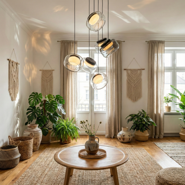 Детайлно изображение на Висящ LED пендел Crystal | Опушено стъкло | 3000K Снимка на Висящ LED пендел Crystal | Опушено стъкло | 3000K