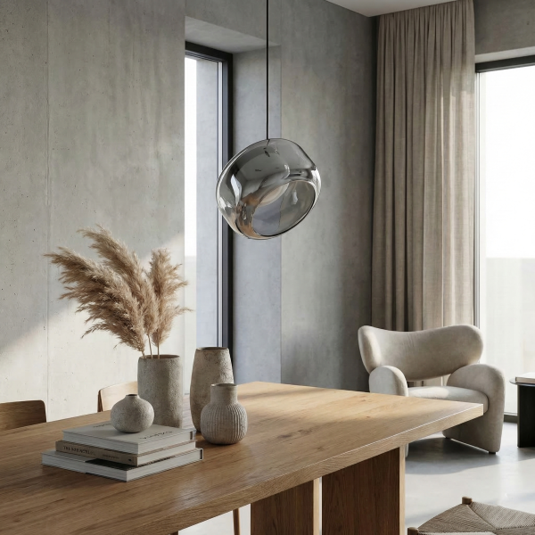 Детайлно изображение на Висящ LED пендел Crystal | Опушено стъкло | 3000K Снимка на Висящ LED пендел Crystal | Опушено стъкло | 3000K