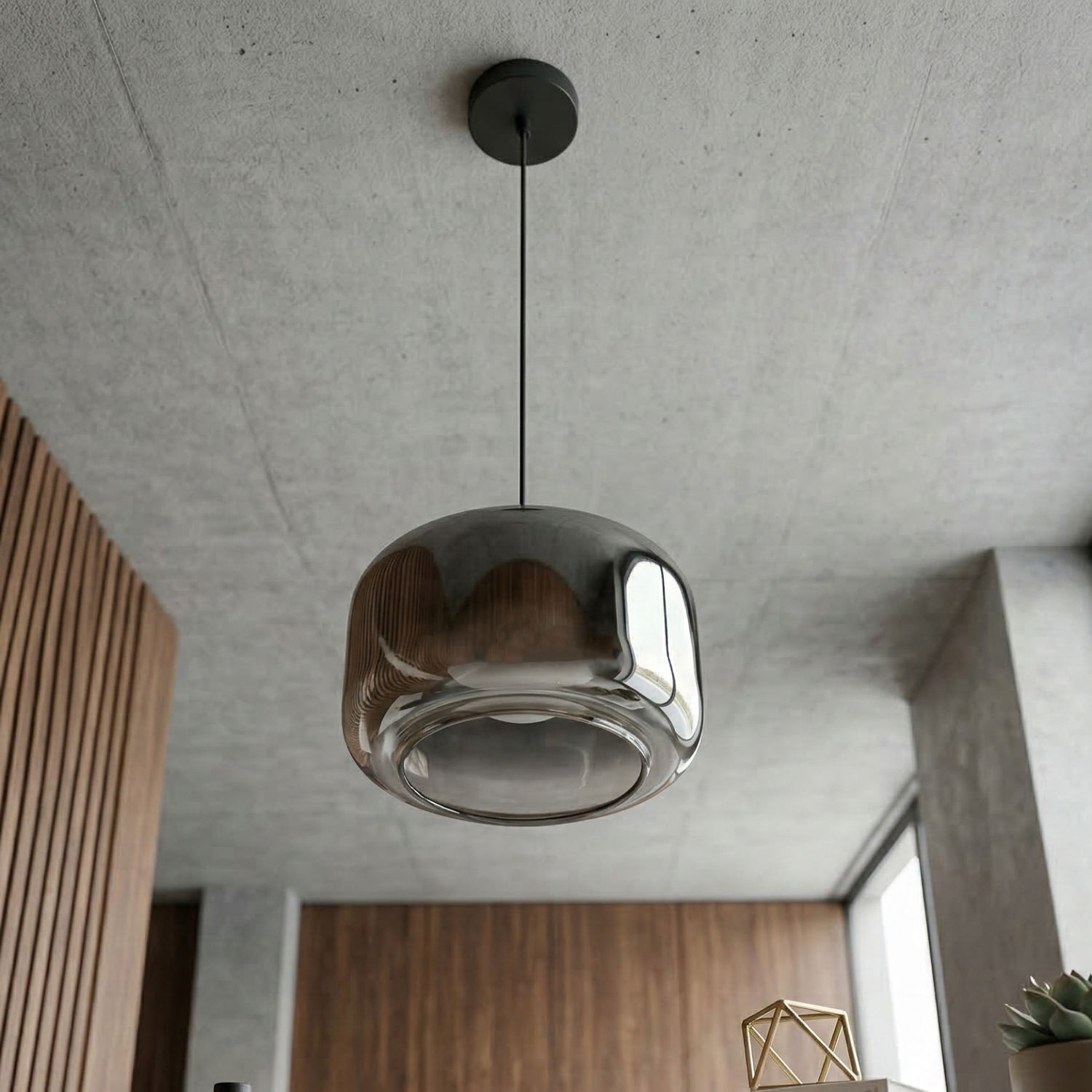 Детайлно изображение на Висящ LED пендел Crystal | Опушено стъкло | 3000K Снимка на Висящ LED пендел Crystal | Опушено стъкло | 3000K