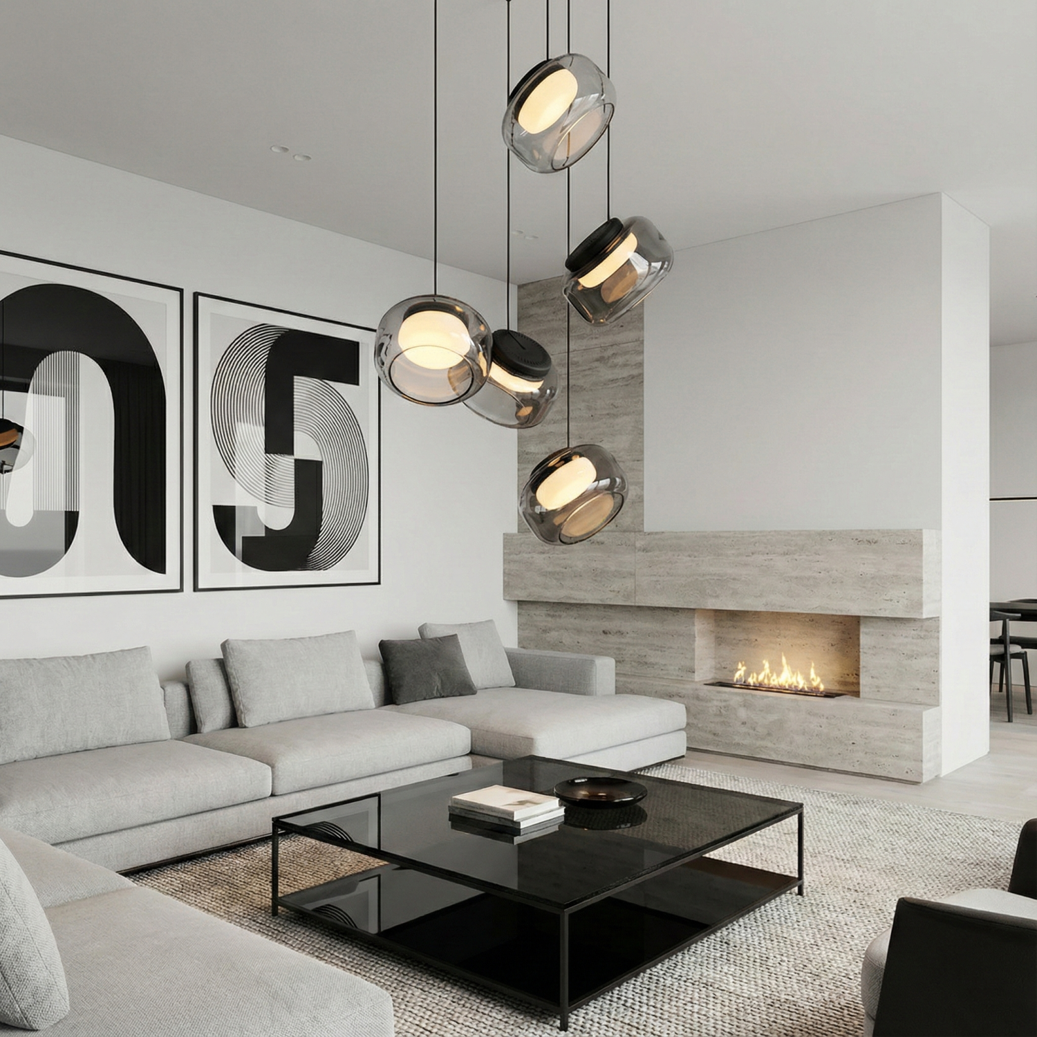 Детайлно изображение на Висящ LED пендел Crystal | Опушено стъкло | 3000K Снимка на Висящ LED пендел Crystal | Опушено стъкло | 3000K