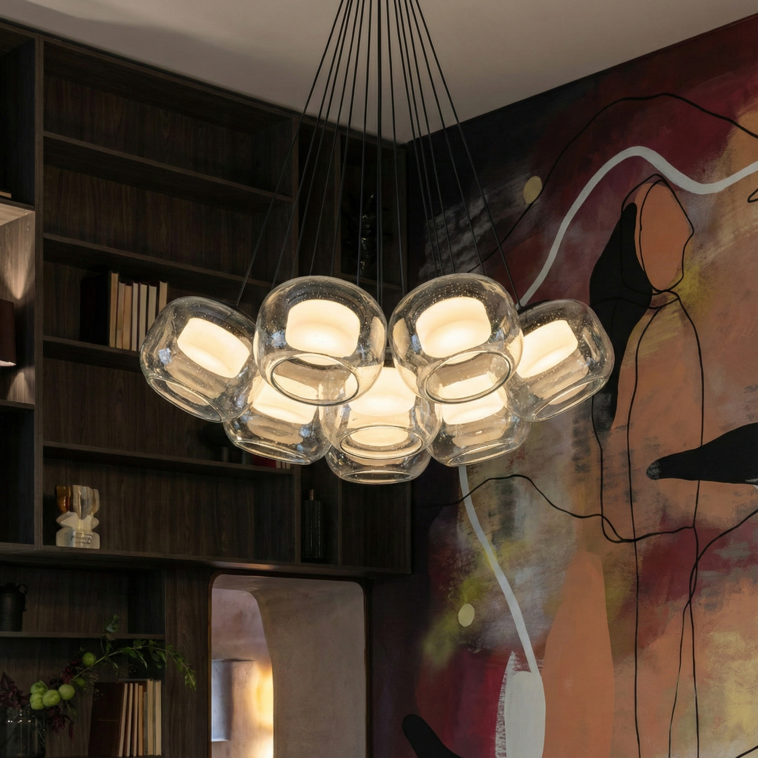 Детайлно изображение на Висящ LED пендел Crystal | Опушено стъкло | 3000K Снимка на Висящ LED пендел Crystal | Опушено стъкло | 3000K