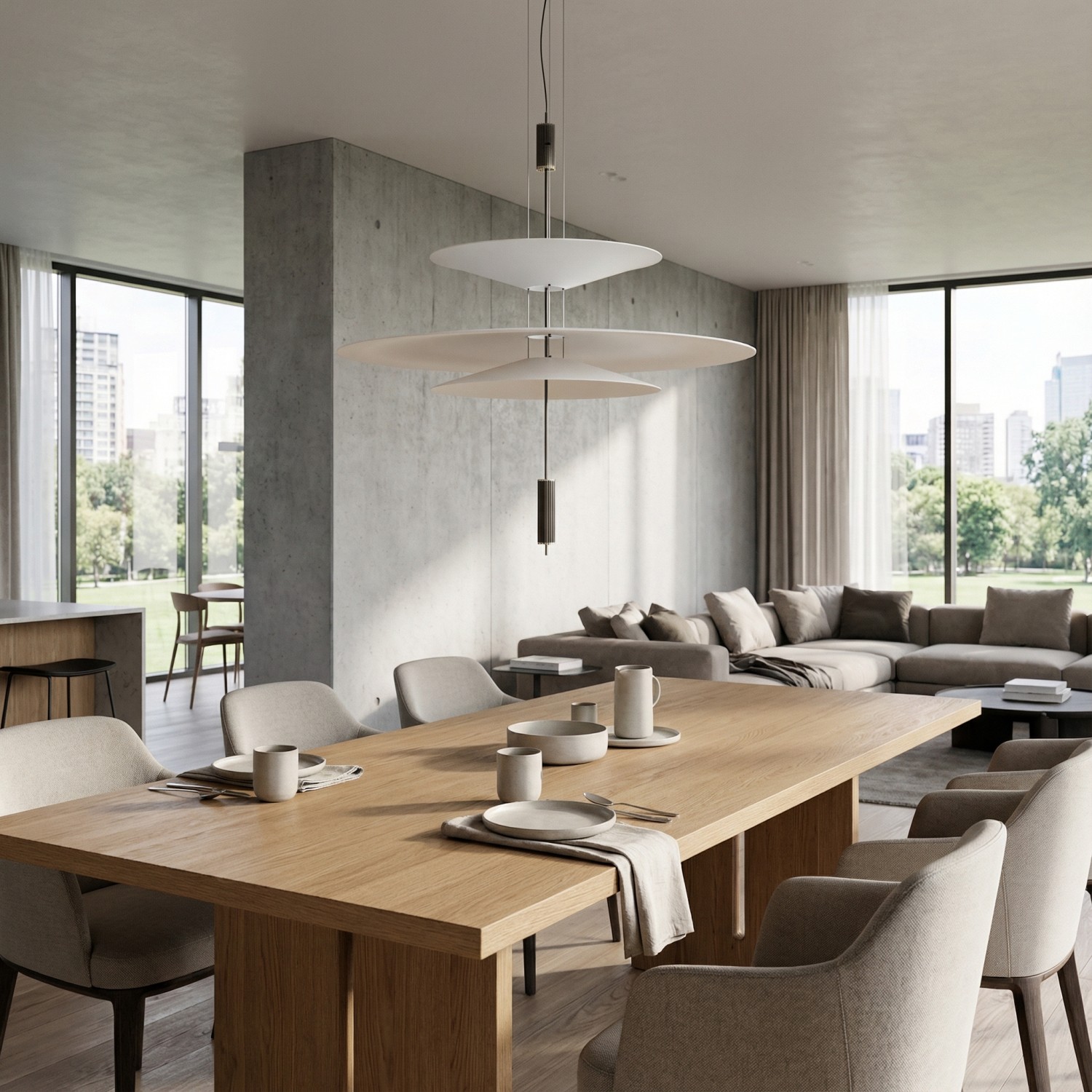 Снимка на Висящ LED пендел Drone | Дисковиден дизайн | 3000K | 16W