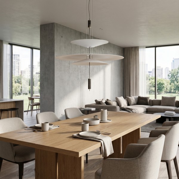 Снимка на Висящ LED пендел Drone | Дисковиден дизайн | 3000K | 16W