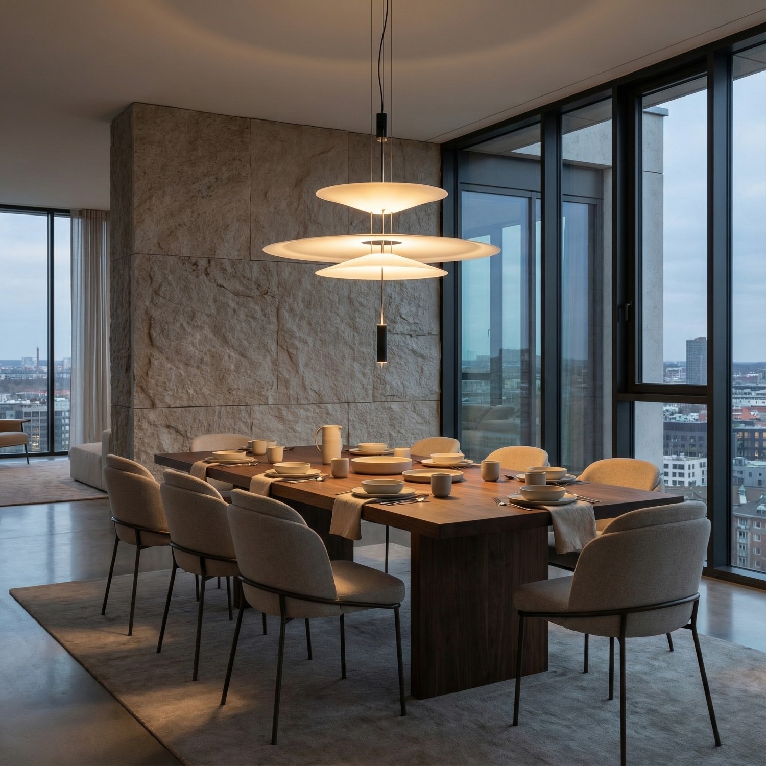 Снимка на Висящ LED пендел Drone | Дисковиден дизайн | 3000K | 16W