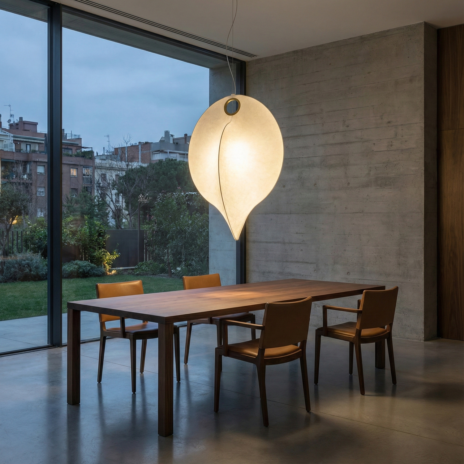 Детайлно изображение на Висяща лампа Gemini | Копринен абажур | E27 | Бял Снимка на Висяща лампа Gemini | Копринен абажур | E27 | Бял