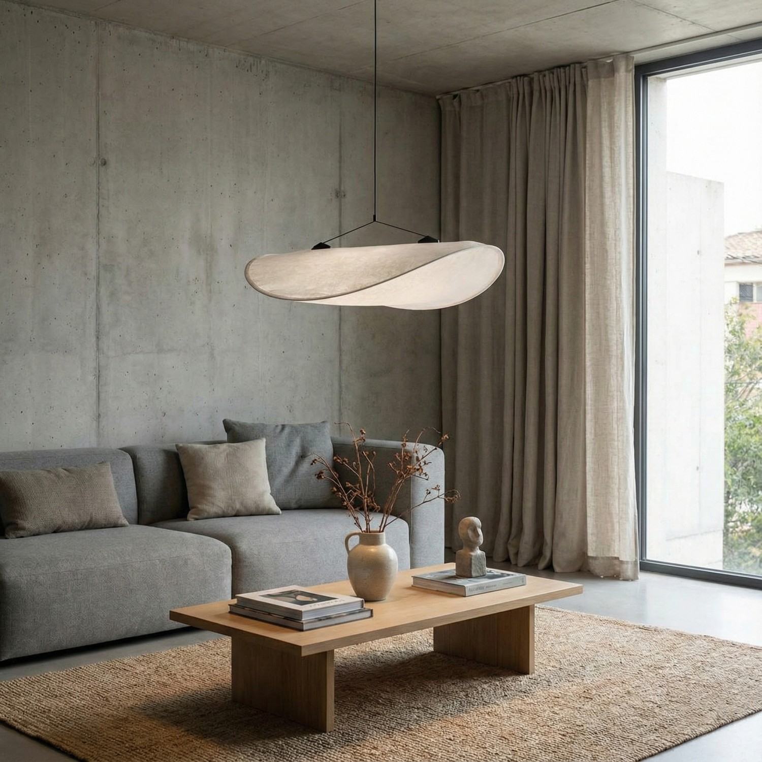 Снимка на Дизайнерска висяща лампа Glide | Извита форма | Dupont хартия | 3000K