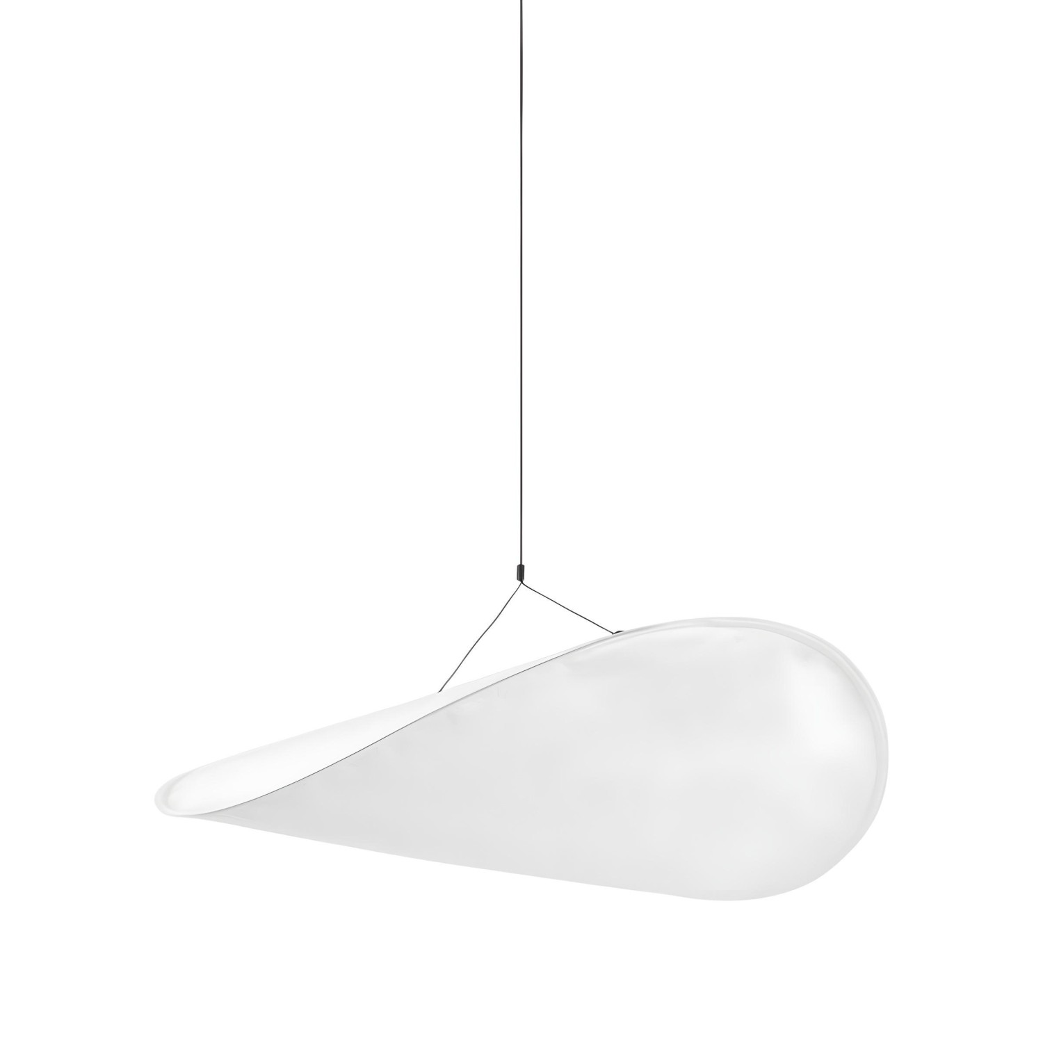 Снимка на Дизайнерска висяща лампа Glide | Извита форма | Dupont хартия | 3000K