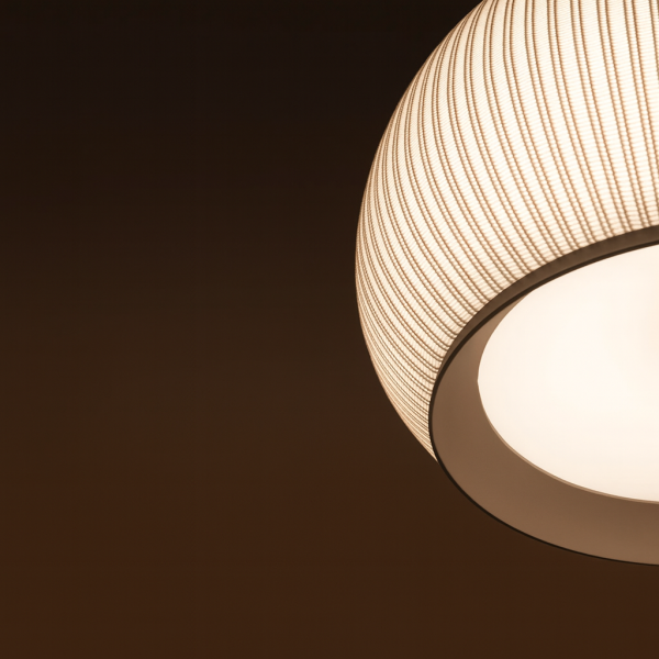 Снимка на Висящ пендел Globe C | Текстилен абажур | Бял | E27