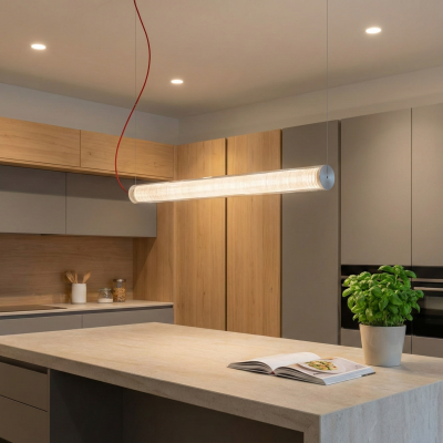 Висяща LED лампа с бамбуков ефект Gravit | 3000K | 45W