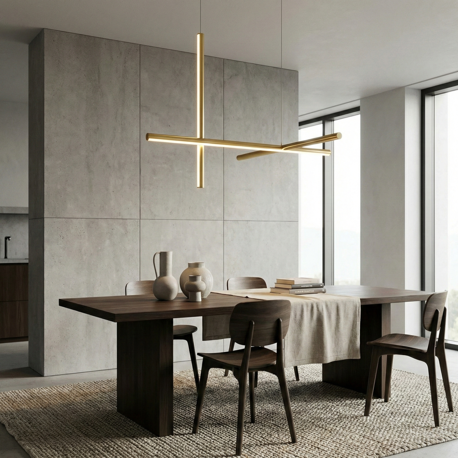 Снимка на Висяща LED лампа Linear M | 21W | 3000K | Златист