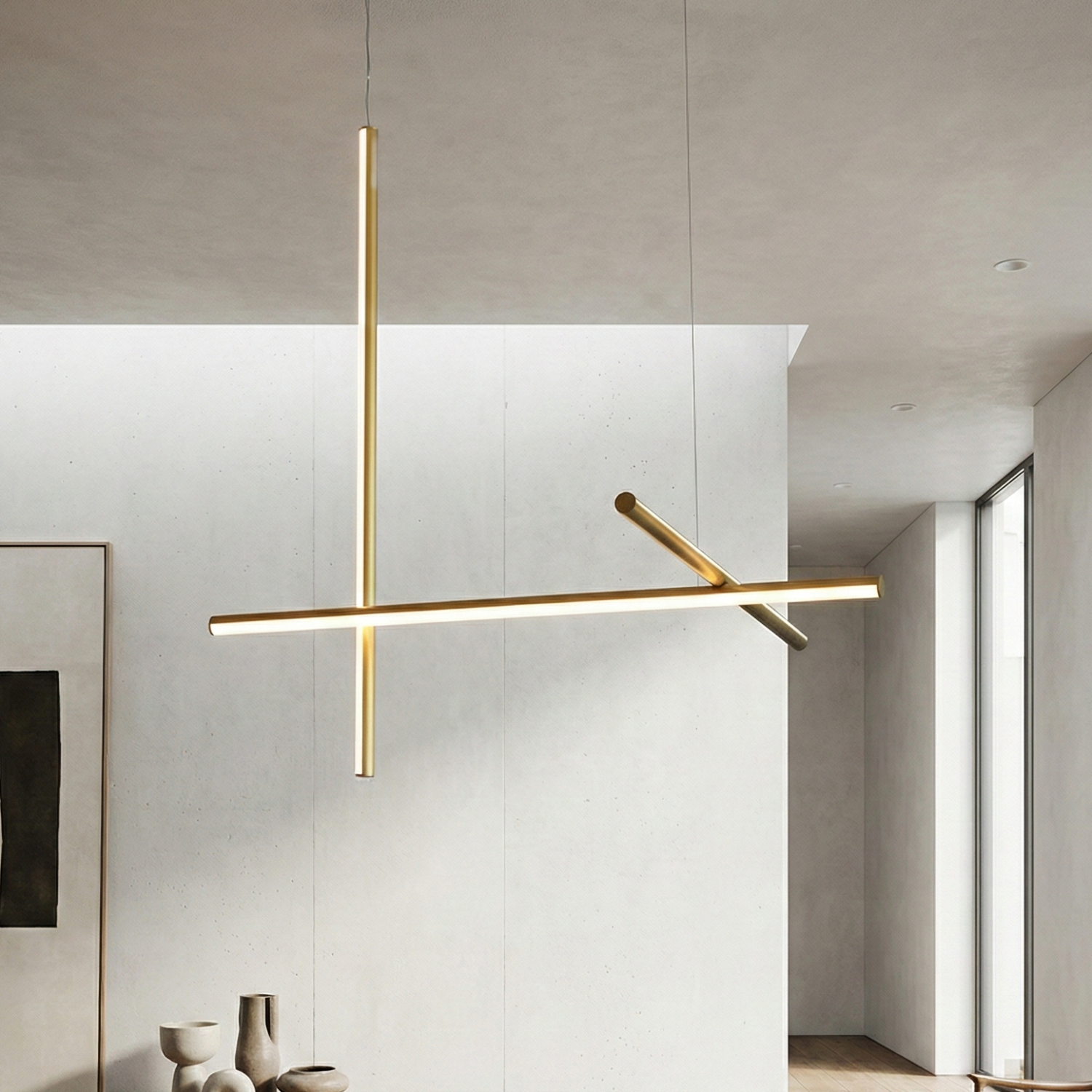 Снимка на Висяща LED лампа Linear M | 21W | 3000K | Златист