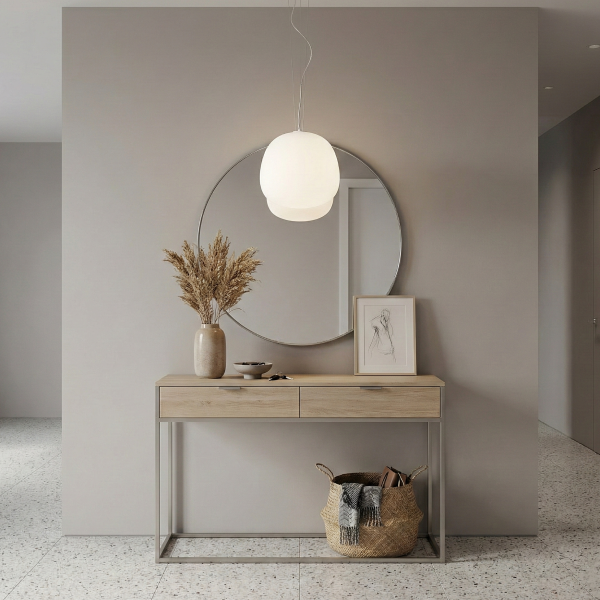 Детайлно изображение на Висящ пендел Mist | Пясъчно бял | Матиран дифузер Снимка на Висящ пендел Mist | Пясъчно бял | Матиран дифузер