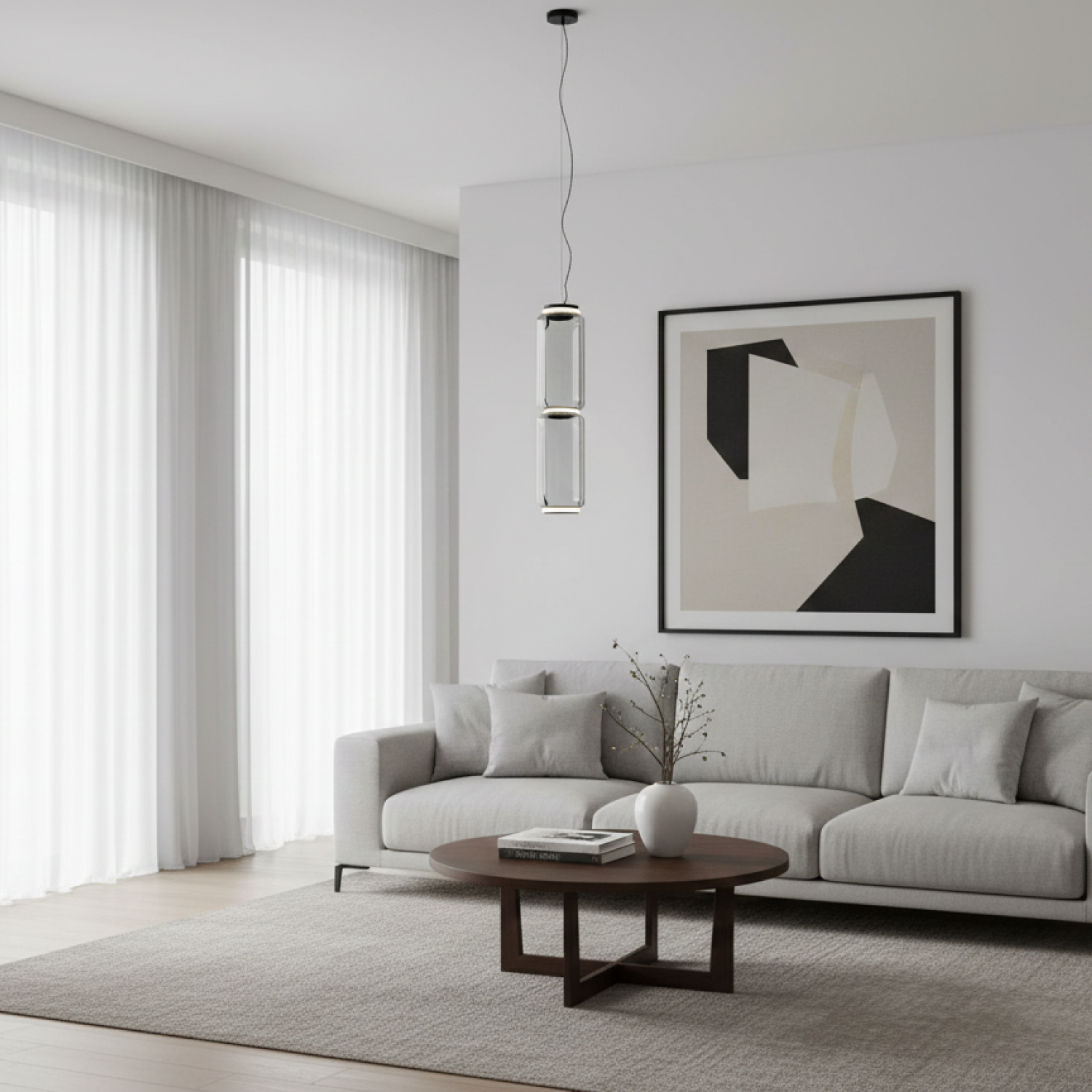 Детайлно изображение на Висяща LED лампа Norda A2 | Двойни стъклени капсули | 20W | 3000K Снимка на Висяща LED лампа Norda A2 | Двойни стъклени капсули | 20W | 3000K