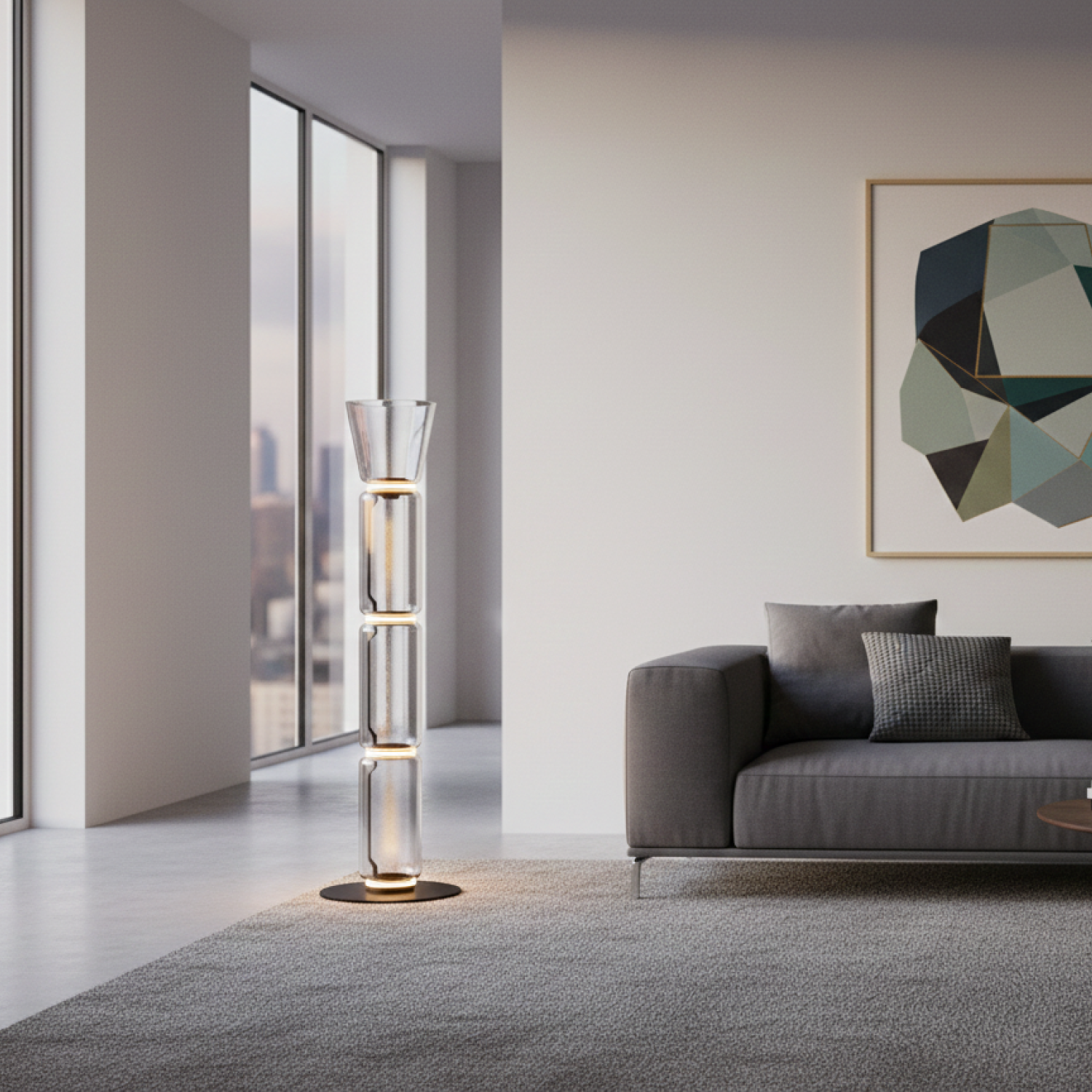 Детайлно изображение на Наземна LED лампа Norda | Стъклени капсули | 3000K | 30W Снимка на Наземна LED лампа Norda | Стъклени капсули | 3000K | 30W