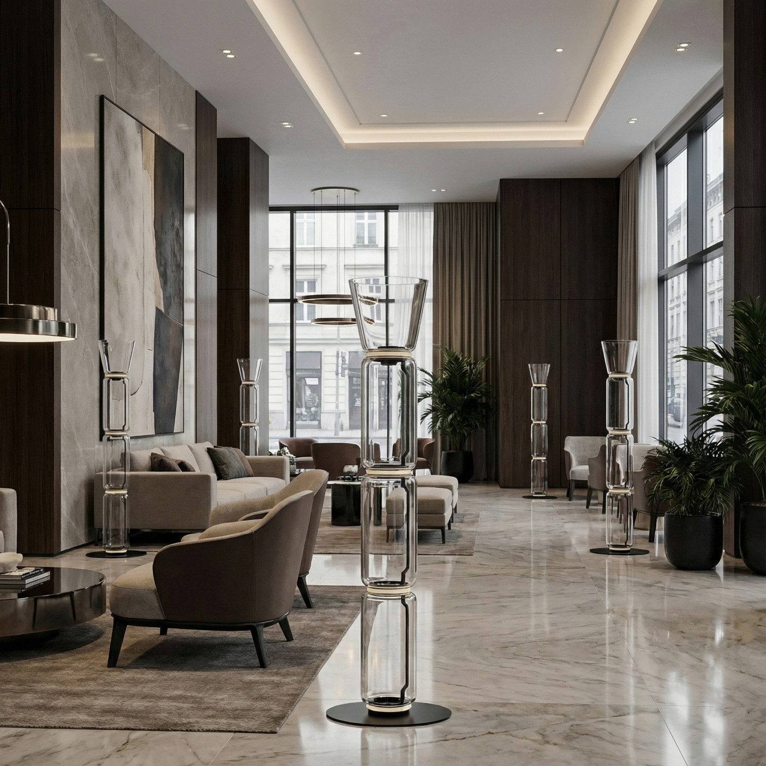 Детайлно изображение на Наземна LED лампа Norda | Стъклени капсули | 3000K | 30W Снимка на Наземна LED лампа Norda | Стъклени капсули | 3000K | 30W