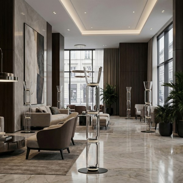 Детайлно изображение на Наземна LED лампа Norda | Стъклени капсули | 3000K | 30W Снимка на Наземна LED лампа Norda | Стъклени капсули | 3000K | 30W