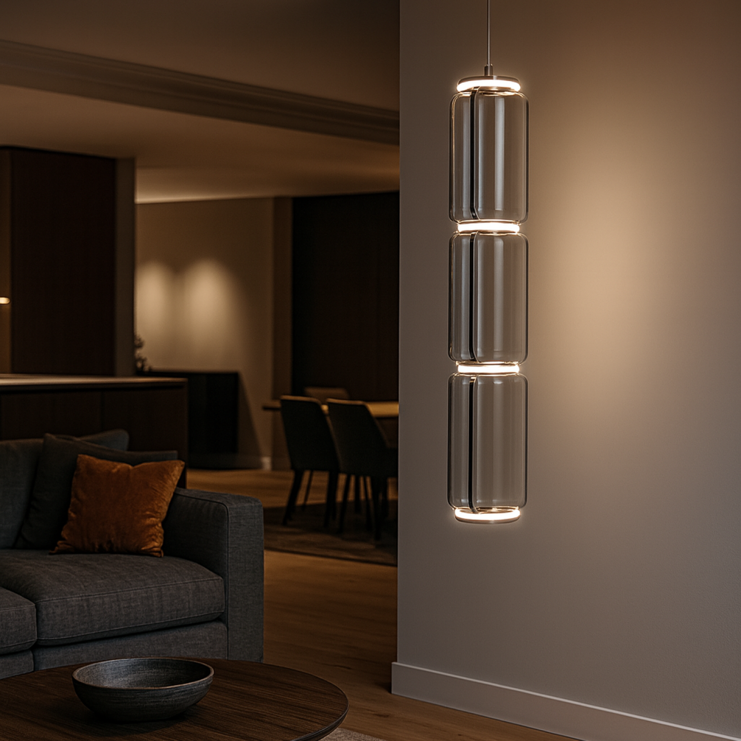 Детайлно изображение на Висяща LED лампа Norda A3 | Тройна стъклена капсула | 3000K | 28W Снимка на Висяща LED лампа Norda A3 | Тройна стъклена капсула | 3000K | 28W