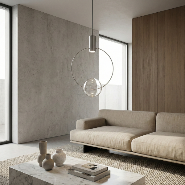 Снимка на Висяща LED пендел Nox | Сфера с пръстен | 5W | 3000K