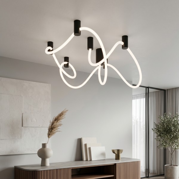 Снимка на Дизайнерски LED пендел Online със светещо въже | 3000K| 5 метра