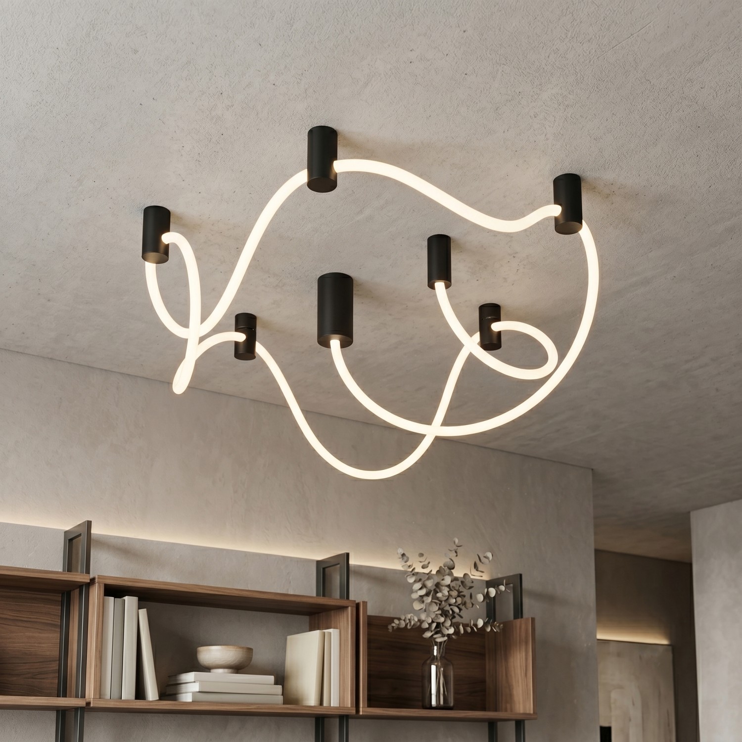 Снимка на Дизайнерски LED пендел Online със светещо въже | 3000K| 5 метра