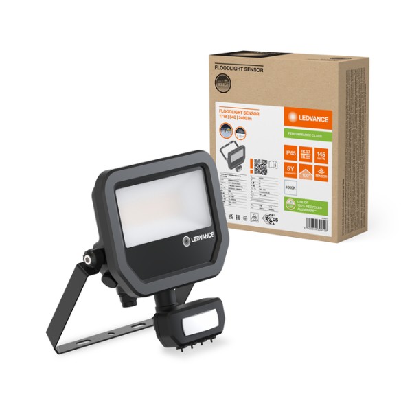 Снимка на LED прожектор със сензор Floodlight Sensor LEDVANCE 17W IP65 2400 lm 4000K