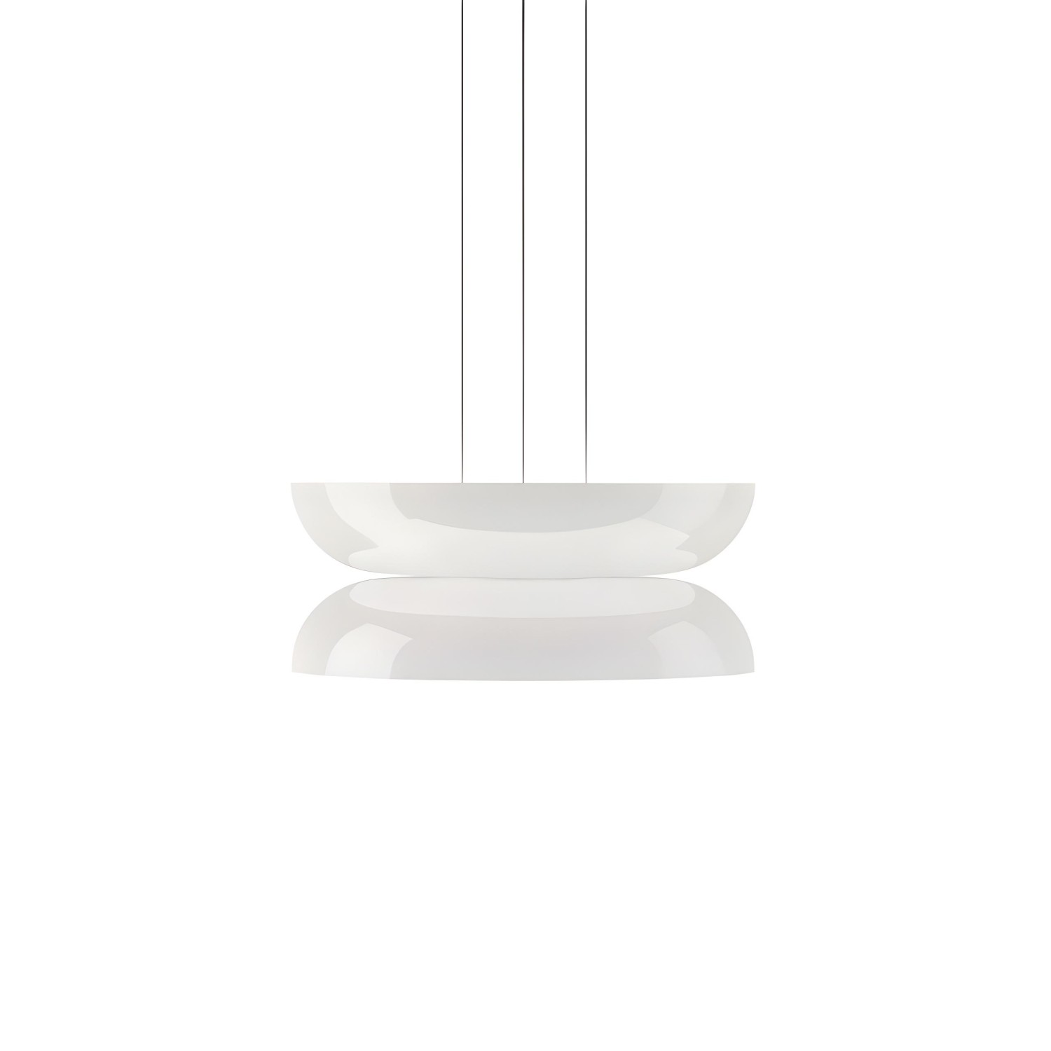 Детайлно изображение на Висящ LED пендел Pluto Double | Бяло стъкло | 14W | 3000K Снимка на Висящ LED пендел Pluto Double | Бяло стъкло | 14W | 3000K