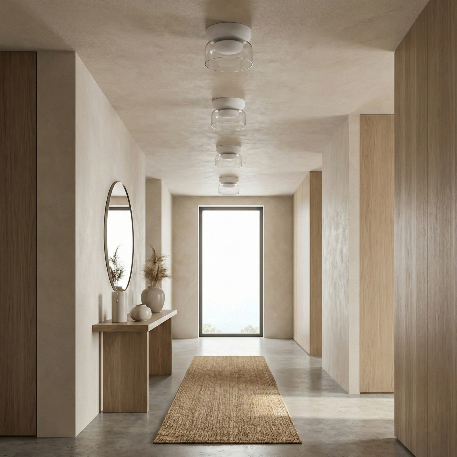 Снимка на Кръгла LED плафониера Pluto | Бяло стъкло | 6W | 3000K