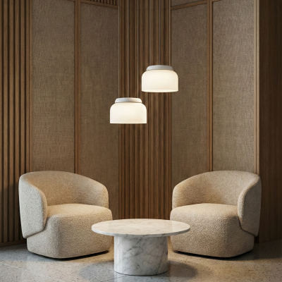 Висящ LED пендел Pluto | Бяло стъкло | 6W | 3000K