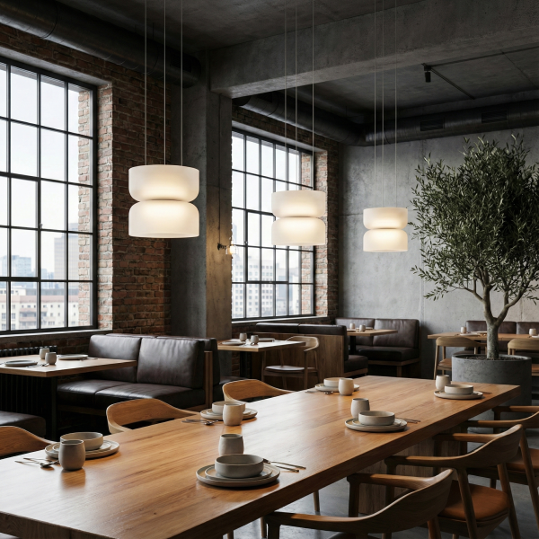 Детайлно изображение на Висящ LED пендел Pluto Up&Down | Бяло стъкло | 12W | 3000K Снимка на Висящ LED пендел Pluto Up&Down | Бяло стъкло | 12W | 3000K