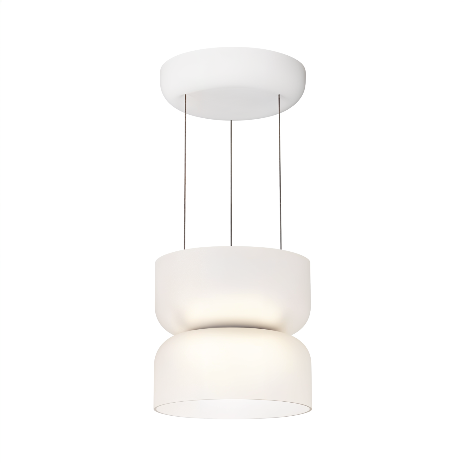 Детайлно изображение на Висящ LED пендел Pluto Up&Down | Бяло стъкло | 12W | 3000K Снимка на Висящ LED пендел Pluto Up&Down | Бяло стъкло | 12W | 3000K