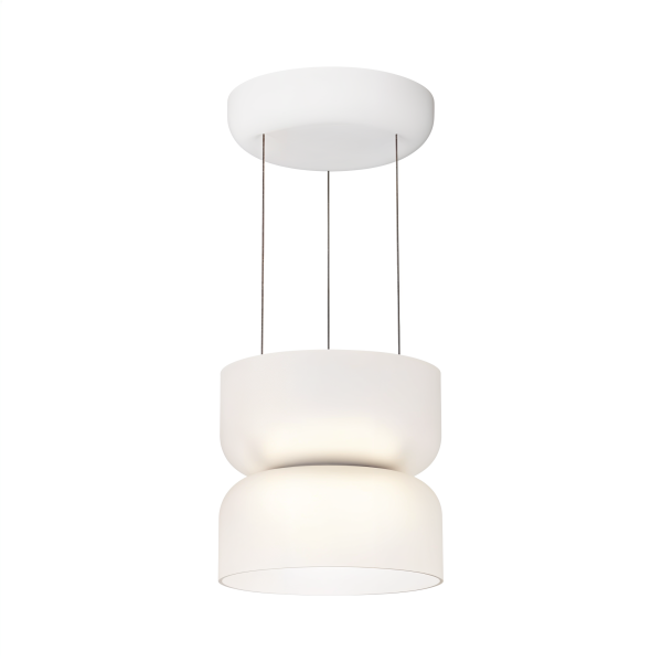 Детайлно изображение на Висящ LED пендел Pluto Up&Down | Бяло стъкло | 12W | 3000K Снимка на Висящ LED пендел Pluto Up&Down | Бяло стъкло | 12W | 3000K