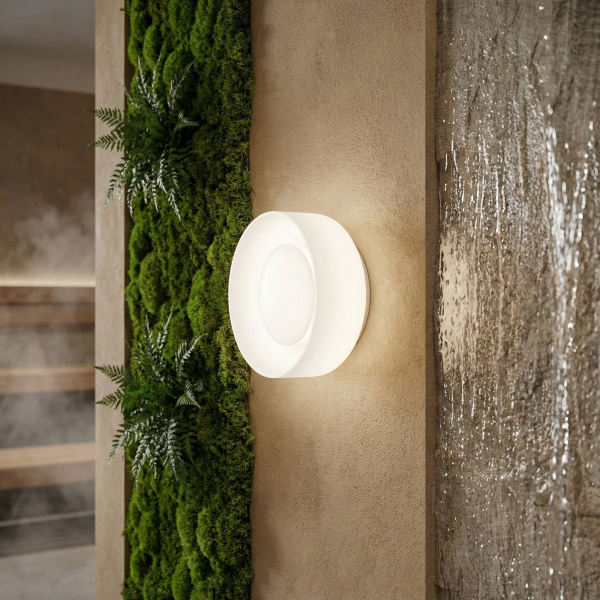 Детайлно изображение на Стенен LED аплик Pluto | Кръгла форма | 6W | 3000K Снимка на Стенен LED аплик Pluto | Кръгла форма | 6W | 3000K