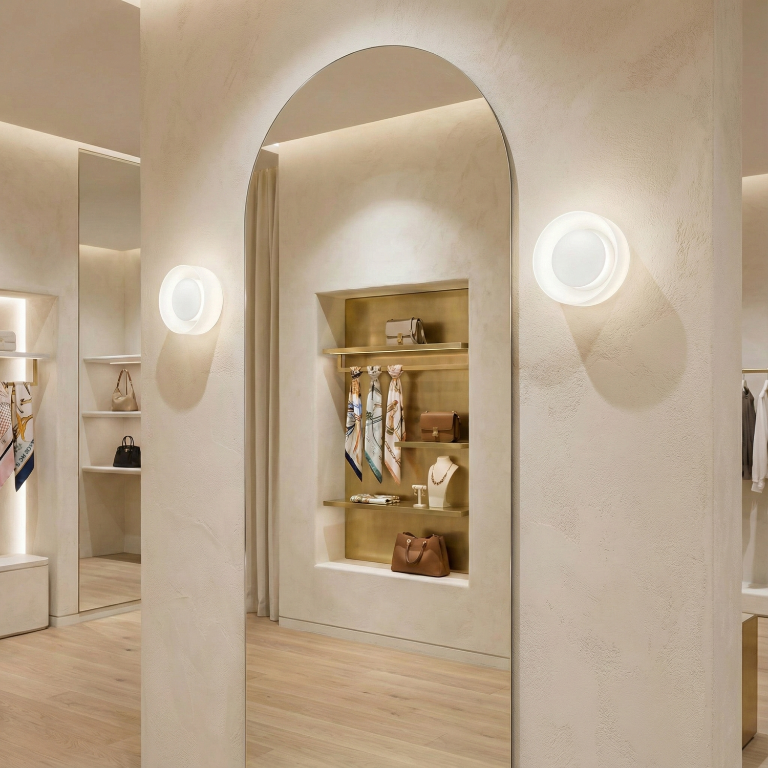 Детайлно изображение на Стенен LED аплик Pluto | Кръгла форма | 6W | 3000K Снимка на Стенен LED аплик Pluto | Кръгла форма | 6W | 3000K