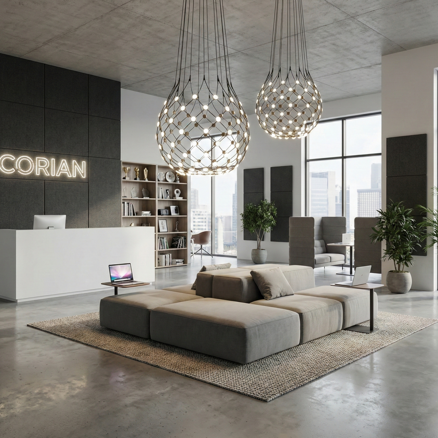 Снимка на Висящ LED пендел Prism | Тип мрежа | Черен | 3000K