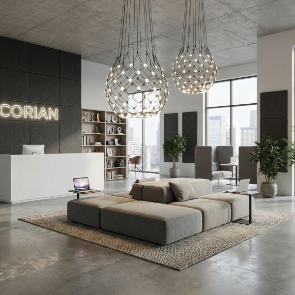 Снимка на Висящ LED пендел Prism | Тип мрежа | Черен | 3000K