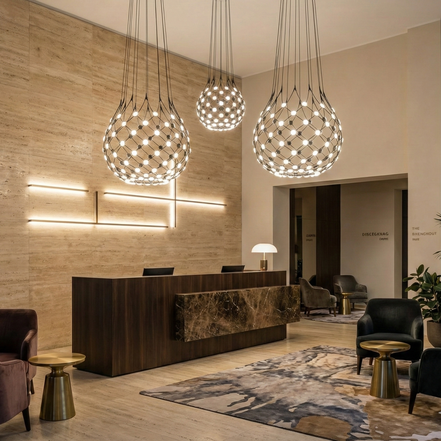 Снимка на Висящ LED пендел Prism | Тип мрежа | Черен | 3000K