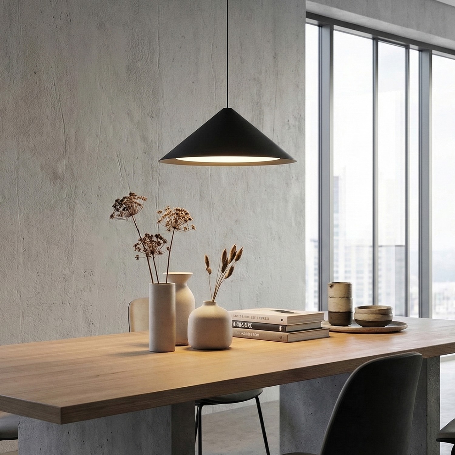 Снимка на Висяща LED лампа Radiant PL | Конусовидна |16W | Черна | Ø650 mm