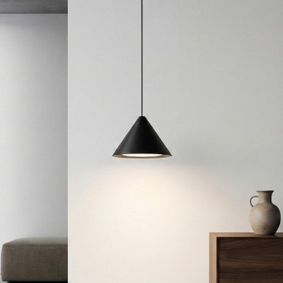 Висяща LED лампа Radiant PS | 400mm | Конусовидна | 9W | Черна